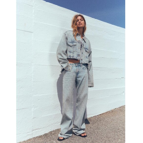 NEW! Zara | Crop Denim Jewel Jacket - Picture 10 of 10